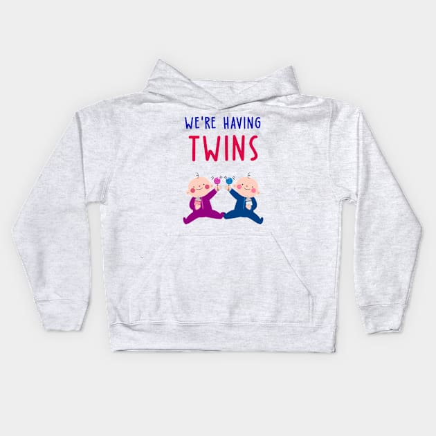 We're Having Twins - Boy & Girl Kids Hoodie by AllThingsNerdy